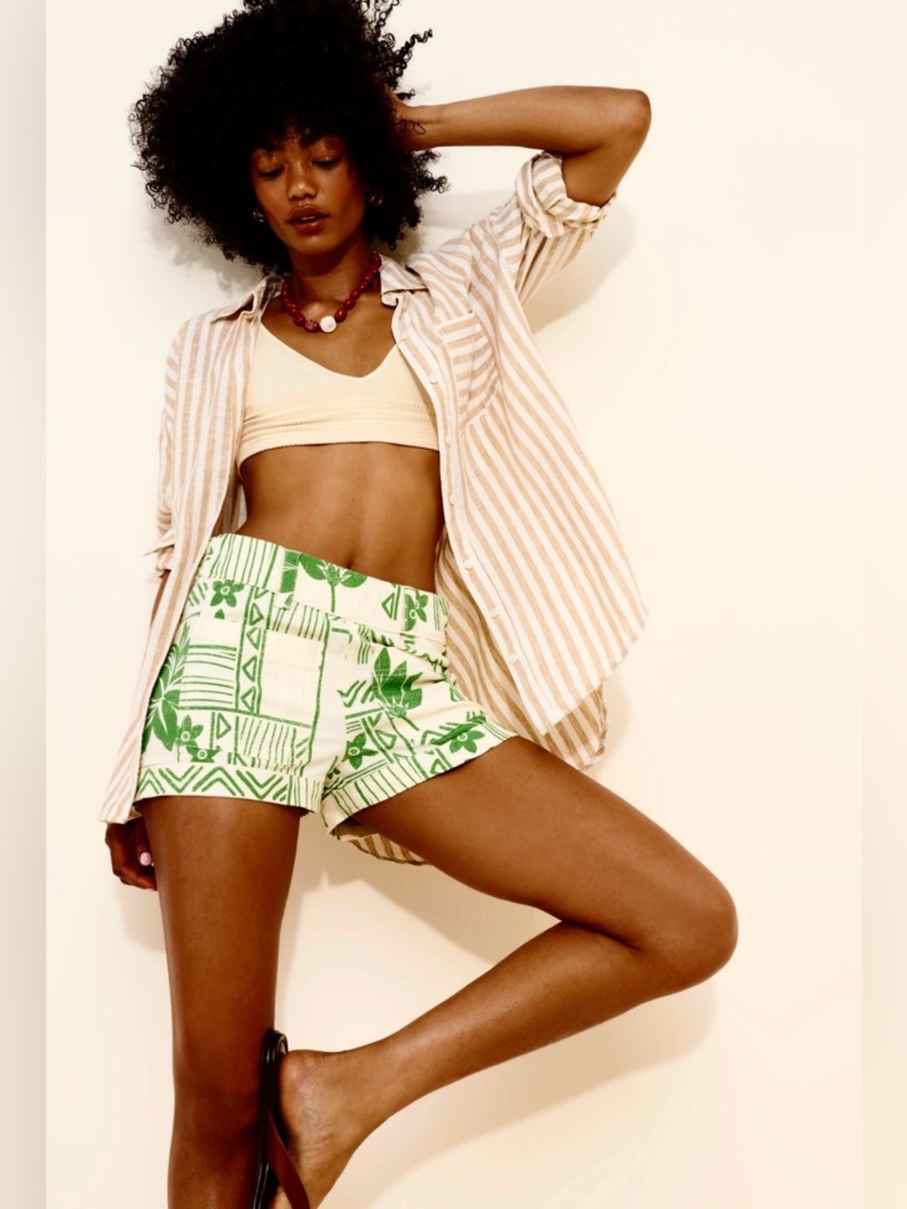 Free People Retro Printed Mini Shorts size Small